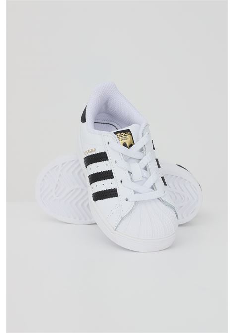 White Superstar sneakers for newborns ADIDAS ORIGINALS | FU7717.